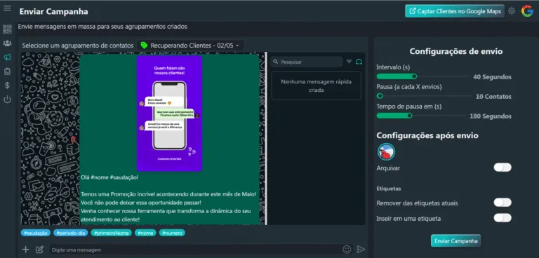 Campanhas de WhatsApp disparadas com Watools e atendimento automatizado com Secretária IA