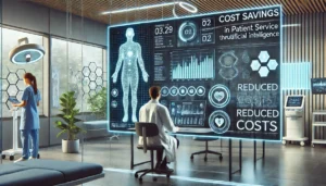 Clínica médica e odontológica moderna utilizando inteligência artificial para automação de atendimento e gestão de custos.