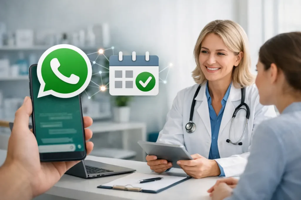Automação WhatsApp clínica que agenda mais