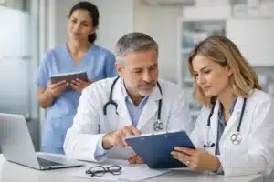 Quem aprova respostas clínicas na sua clínica?